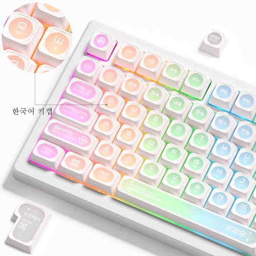 XVX《猫眼石Max》键帽透光PC磨砂质感原厂磁轴键盘帽韩文多国语言