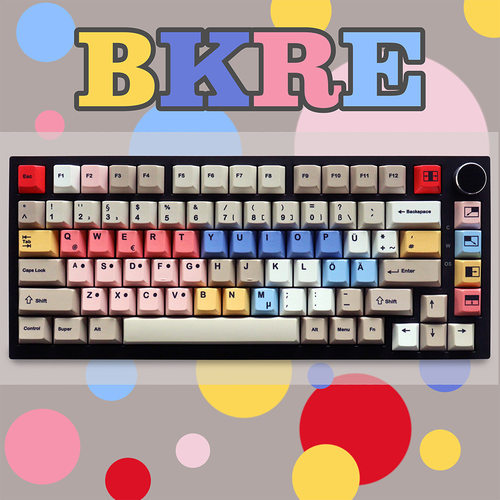 德文GMK BKRE主题键帽PBT材质图案字符清晰五面热升华键帽130键