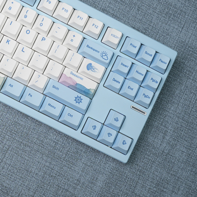 海韵PBT热升华键帽适配61/68/75/84/87/98/104/108键十字卫星轴