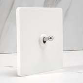 珍珠白 银杆 塑料面板 开关复古 适合菱花白 磨砂白 PIALT86型家装