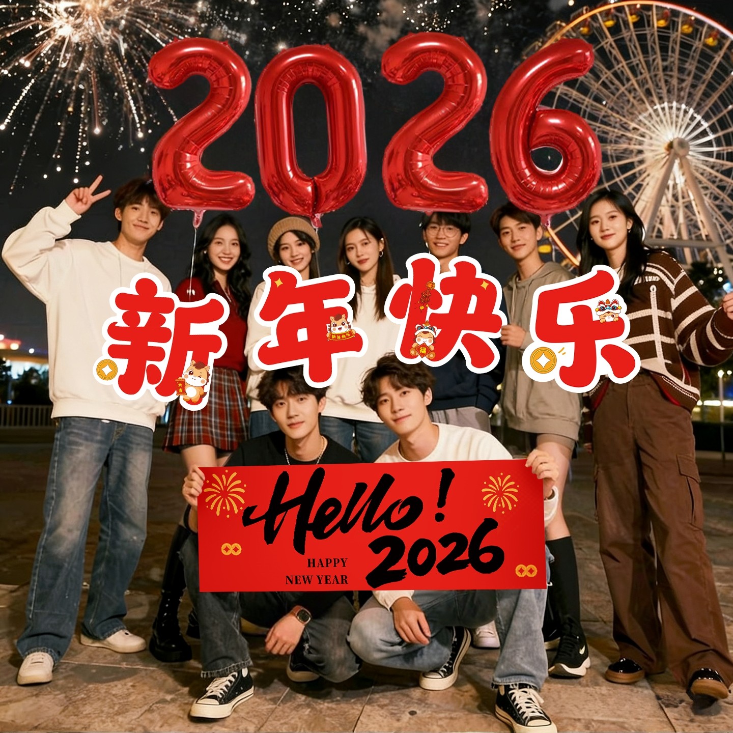 新年装饰品2026马过年氛围场景布置数字气球春节家里元旦拍照道具,节庆用品/礼品,节日装扮用品,淘宝优惠券,粉丝福利购,淘宝优惠卷