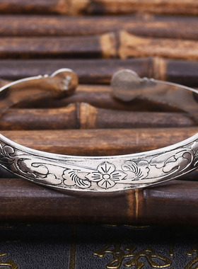 复古民族风做旧手镯女开口可调节