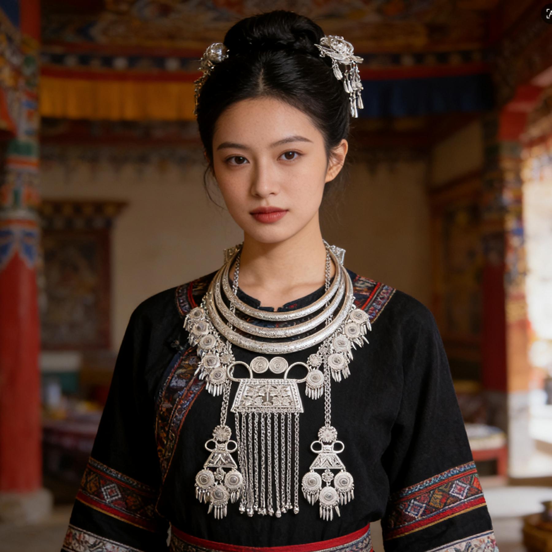 民族风复古流苏多层项圈服装配饰