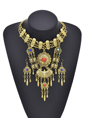 异域风情古国公主项链女松石流苏