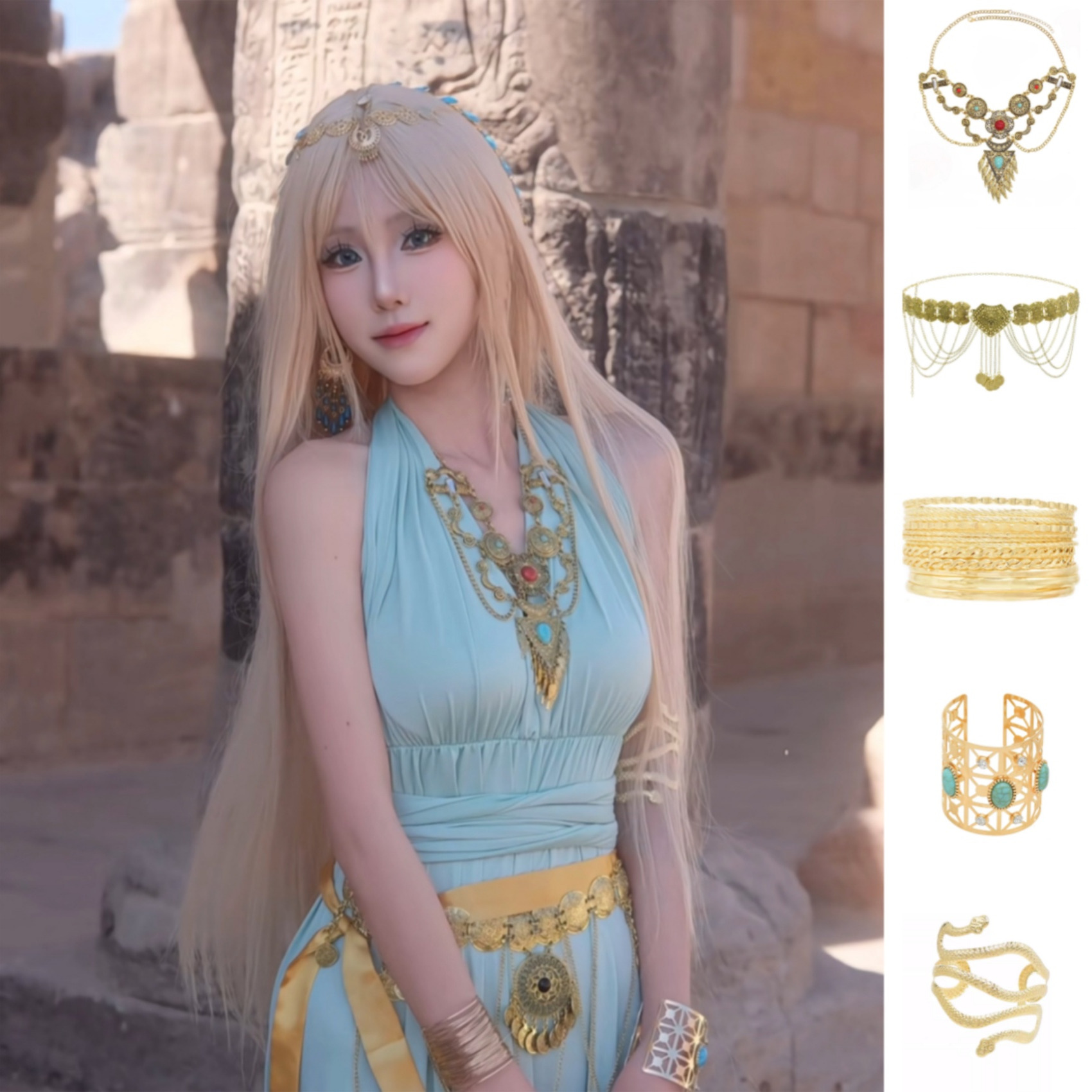 法老的宠妃艾薇cos埃及旅游套装
