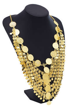 复古多层大钱币中东流行叠戴项链