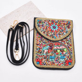 民族风个性 大象包包米珠皮革奢华手提包蒙古族学生复古手机包 时尚