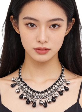 小众设计感多层流苏锁骨链女