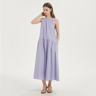 度假风挂脖连衣长裙 法式 Petit Bari