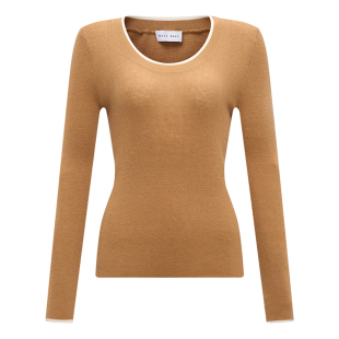 亲肤假两件绵羊毛针织衫 Petit Bari