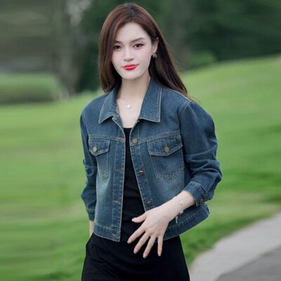 复古时尚牛仔短外套女装2026春秋
