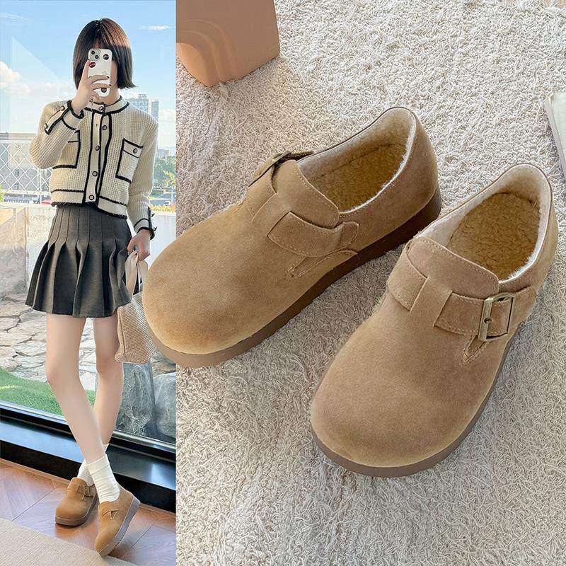 大码女鞋41到43加绒勃肯鞋厚底百搭冬季保暖棉鞋一脚蹬毛毛博肯鞋,女鞋,勃肯鞋/软木鞋,淘宝优惠券,粉丝福利购,淘宝优惠卷