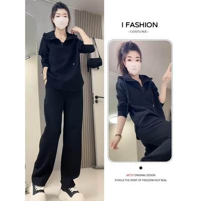 2025年早秋新款高级大方宽松卫衣外套女装漂亮巨好看的两件套早秋