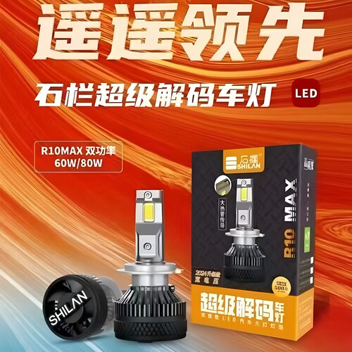 石栏R10Max汽车LED大灯超亮远近