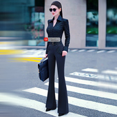 上衣高腰喇叭裤 修身 两件套 职业穿搭整套新款 VJE秋季