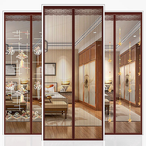 魔术贴防磁性纱门夏季窗帘