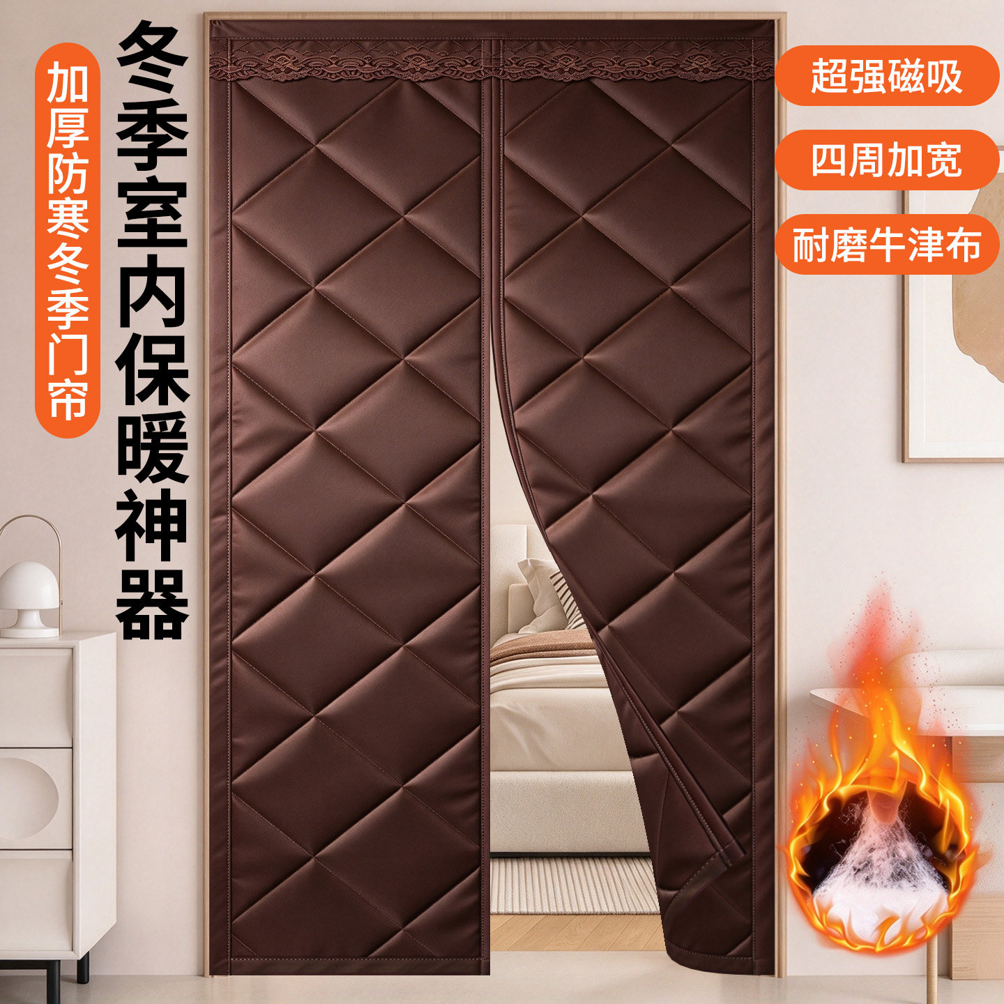 【冬季室内保温神器】防寒棉门帘