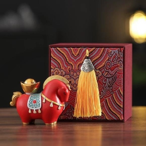 国潮唐马生肖马摆件马上有钱招财创意马年礼品礼物公司年会伴手礼