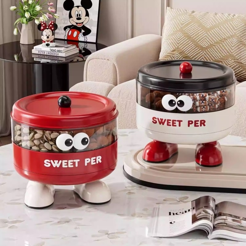 果盘客厅茶几家用新款轻奢高端密封坚果零食摆放盘干果收纳盒