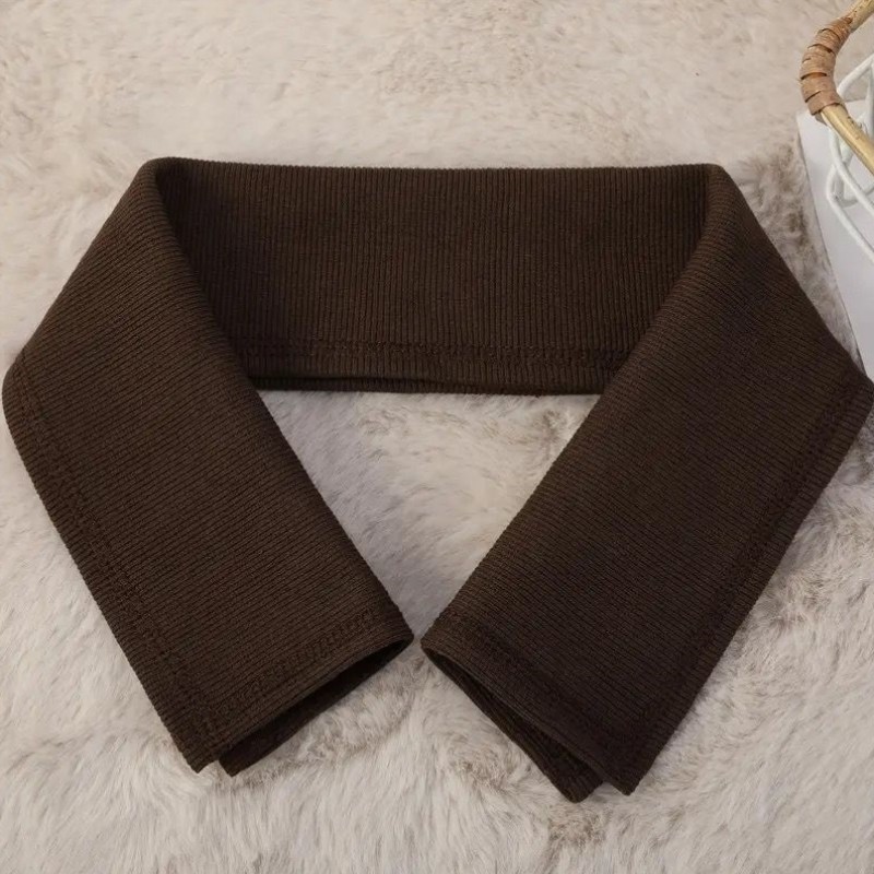 羽绒服衣领防脏神器配件领子螺纹保护套全包棉衣护领包边针织假领