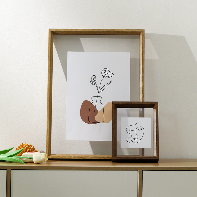 双面透明展示标本压花相框摆台