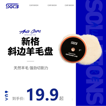 SGCB新格羊毛盘汽车打蜡神器抛光机海绵轮羊毛球海棉打磨抛光盘