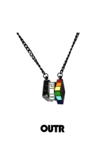 OUTR "Heart Cube" Necklace Rainbow Code Premium Original Designer Brand