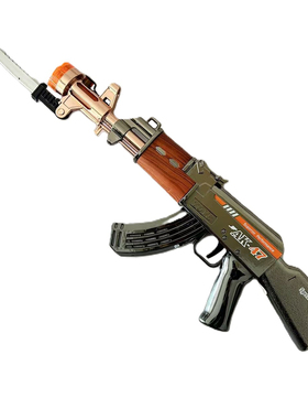 带刺刀儿童玩具枪电动声光冲锋枪男孩3-5岁宝宝6仿真突击步枪AK47