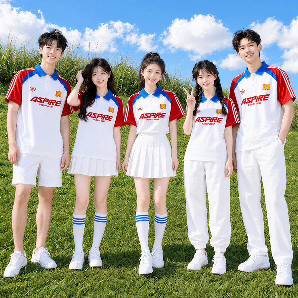 拉拉操舞台表演服学生开幕式入场男女同款演出服装啦啦队短袖套装