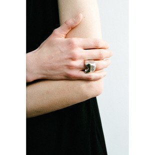 ABOAB PASTORALE系列Heart戒指  限量款 原创设计925银厚镀铑金