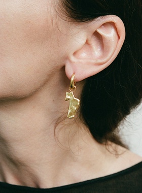 HORIZON系列Pony Pair耳饰原创设计925银厚镀金