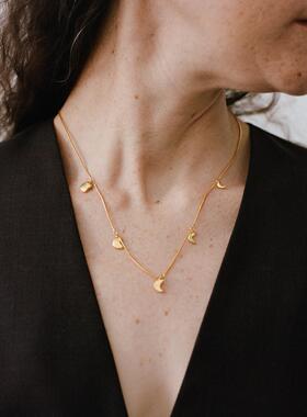 可延长项链925银厚镀金原创设计