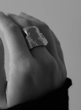 ABOAB925银厚镀金极简戒指原创设计