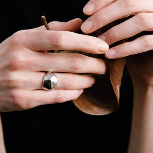 ABOAB PASTORALE系列Vein戒指  极简百搭 叶脉灵感 极简 轻奢原创