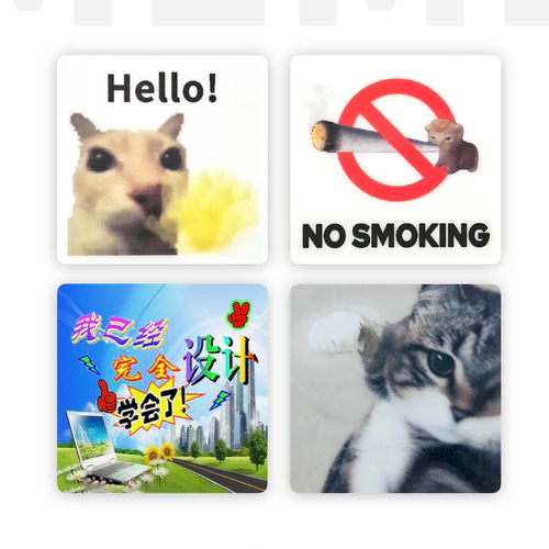 猫meme创意可爱搞怪标识贴