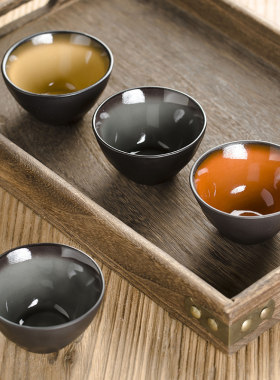 陶瓷茶杯色釉中式创意杯子