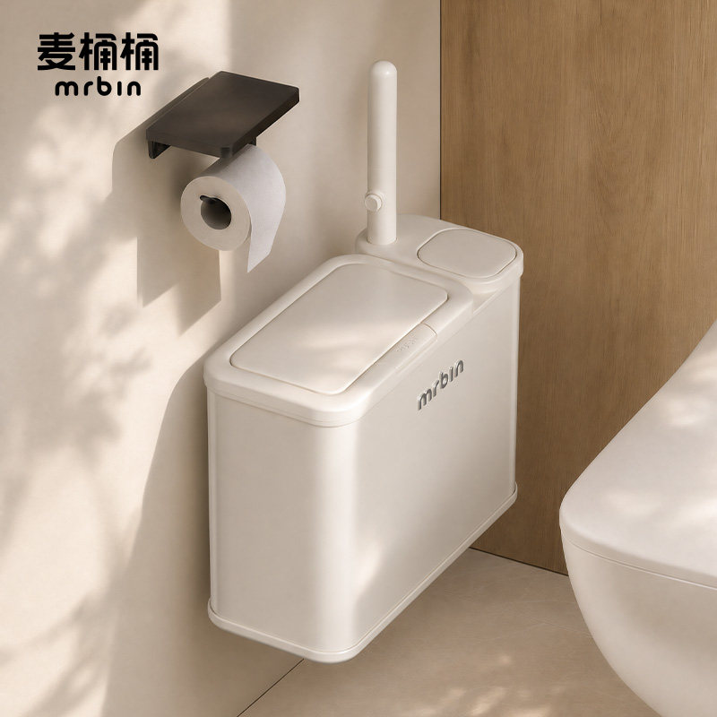 麦桶桶卫生间马桶刷垃圾桶带滑轮图片