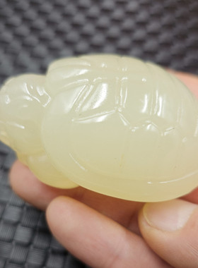 新疆和田白玉龟玉石手把件