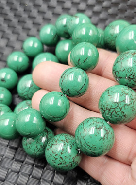 优化绿松石圆珠玉石手链2