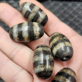 仿古玛瑙三线天珠玉石散珠黑白玛瑙勒子路路通diy饰品配件手工珠