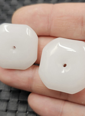 包邮新疆和田白玉八角平安扣