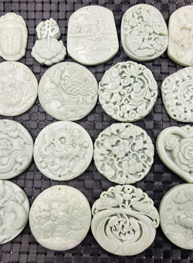 包邮贵州翠观音佛玉石挂件