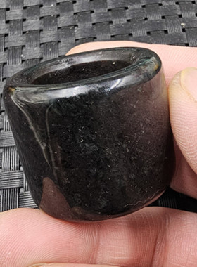 黑色玉石扳指加宽大号玉扳指男女同款扳指玉指环玉手饰