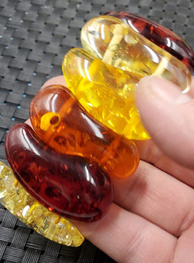 琥珀蜜蜡手链加宽手串手排