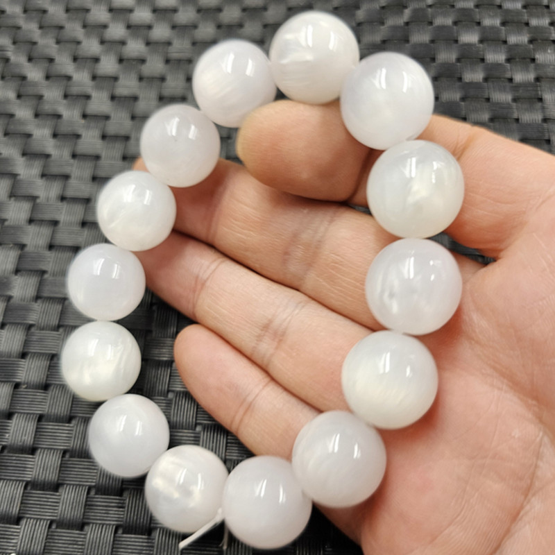人造蜜蜡圆珠手链白蜜蜡16毫米男女同款手链饰品手链手串手饰