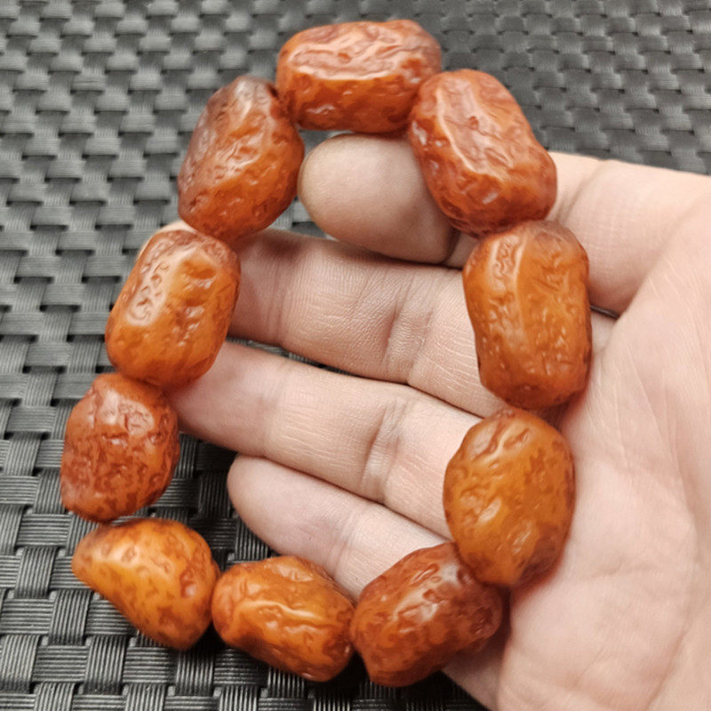 荧光浮盐水蜜蜡随型手链