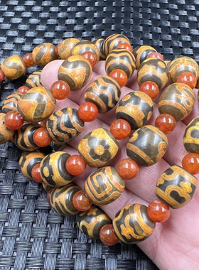 藏式复古玛瑙多宝珠手链玉手串