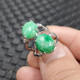 新款 精美饰品戒指翠玉干青蛋面戒指阳绿玉石手链翠绿戒指
