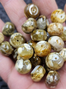 仿古玛瑙玉扣算盘珠玉石散珠