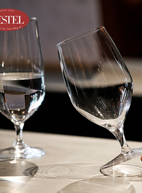 德国LESTEL进口矿泉水杯酒店西餐厅水杯高脚家用水晶玻璃气泡水杯
